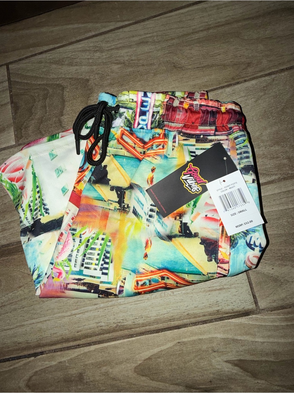 Beach Vibes mens Swim Shorts in Multi-Color - Small